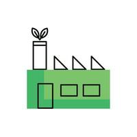 ecology factory building vector