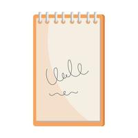 notebook with signature vector