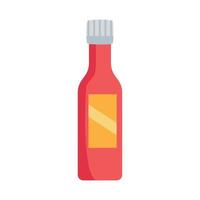 ingrediente botella roja vector