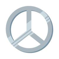 peace symbol gray color vector