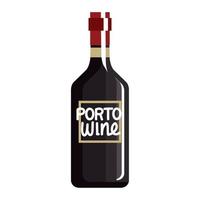 porto wine bottle vector