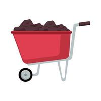 red wheelbarrow tool vector