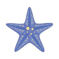 blue starfish sealife vector