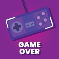 game over postcard vector