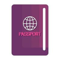 pasaporte documento viaje vector