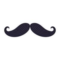 black mustache classic vector