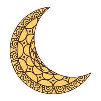muslim crescent moon vector