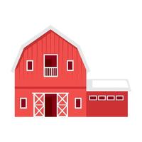 red stable facade vector