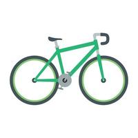 green bicycle race sport vector