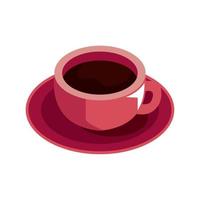 bebida de taza de café isométrica vector