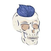 skeleton head with crest vector