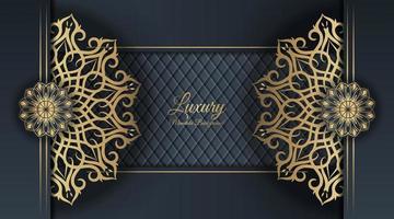 Arabesque luxury background  round gold decoration vector