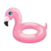 flamingo inflatable float ring vector