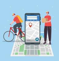 Delivery Workers With Gps App