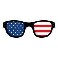 usa flag in sunglasses vector