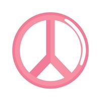 peace symbol hippie style vector