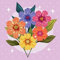 spring flowers garden vector