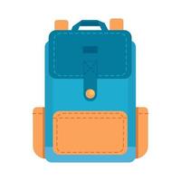 blue travelbag accessory vector