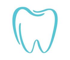 icono del logotipo del vector del diente azul. símbolo de odontología. signo médico. salud dental. blanco limpio y saludable. cuidado dental. plantilla de logotipo de atención médica
