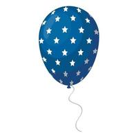 balloon helium with stars vector