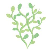 seaweed green nature icon vector