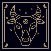 tauro astrología zodiaco símbolo vector