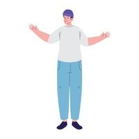 man wearing hat speaking vector