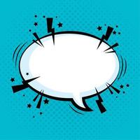 speech bubble pop art style vector