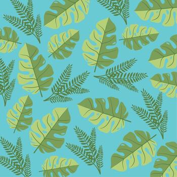 ramas con patrón de hojas vector