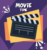 movie time lettering vector