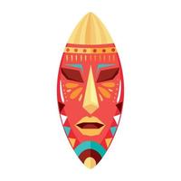 african red mask vector