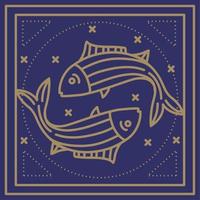 pisces astrology zodiac symbol vector