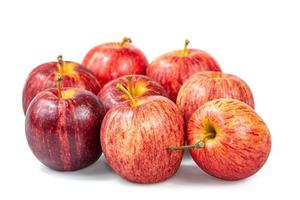 Gala apples isolate on white background with Clipping path photo