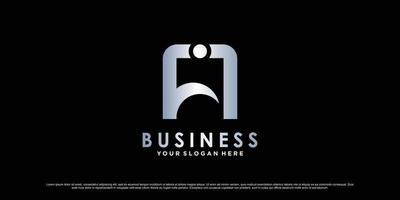 diseño de logotipo de monograma letra inicial a para negocios o personal con concepto creativo vector premium