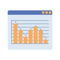 statistics bars in website vector