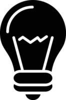 Light Bulb Glyph Icon vector