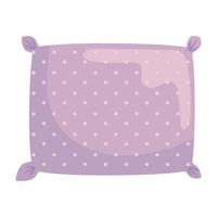 almohada morada y punteada vector