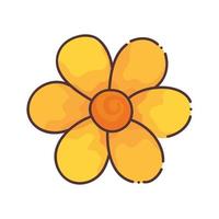 yellow cute flower vector