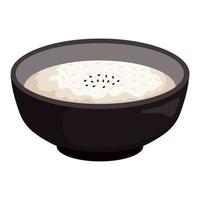 white japanese soup vector