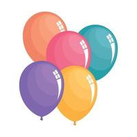 birthday balloons helium vector