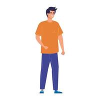 happy young man standing vector