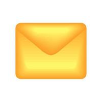 yellow envelope mail vector