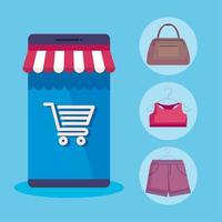 fashion shopping online vector