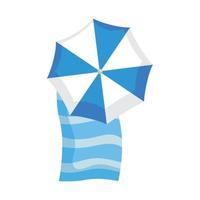 umbrella and towel vector