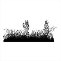 cute grass silhouette illustration vector