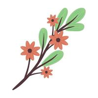 red flowers in branch vector