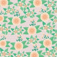 flowers and leafs pattern vector