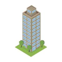 gray building isometric construction vector