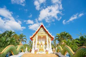 Wat Karon Buddhist temple travel summer trip famous landmark Phuket ,Thailand. photo
