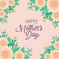 mothers day lettering frame vector